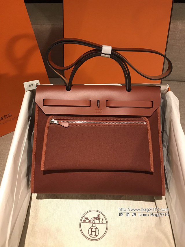 Hermes包包 愛馬仕升級版Herbag 手提肩背斜挎包 男女同款  tdh2045